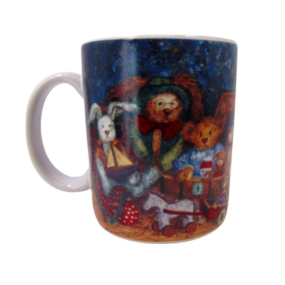 Lang Wise All Decked Out Teddy Bear Mug Cup Coffee Tea 1998 AK#5 Anna Krajewski